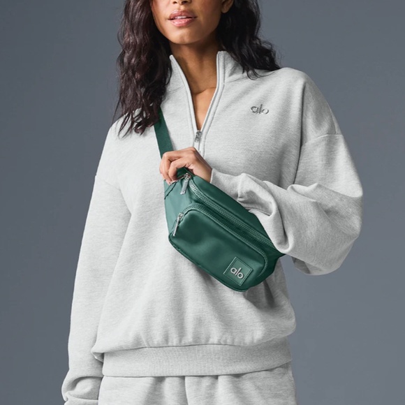 ALO accloade 1/4 zip pullover - heather gray NWT sz M - Picture 2 of 10